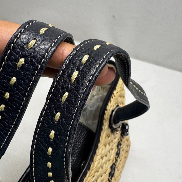 Brighton women’s straw handbag with charms, leather trim - Picture 6 of 11